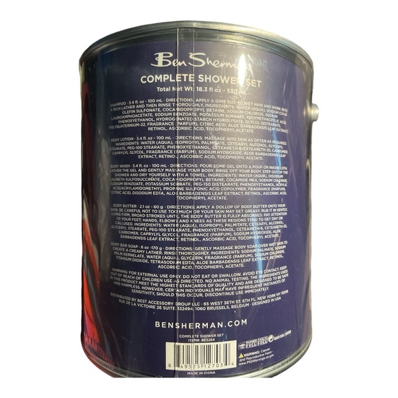 Mens Ben Sherman Sea Salt & Amber Complete Shower Gift Set - Picture 3 of 4